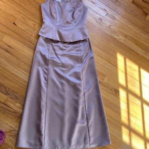 W2 Bridesmaid Prom Gown 2 piece 6/8 Petite.